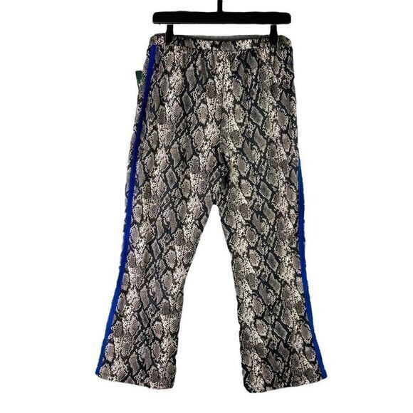 Snake Skin Print Pants Womens Stretch High Rise Snakeskin Size Medium Blue NWT - Picture 2 of 10